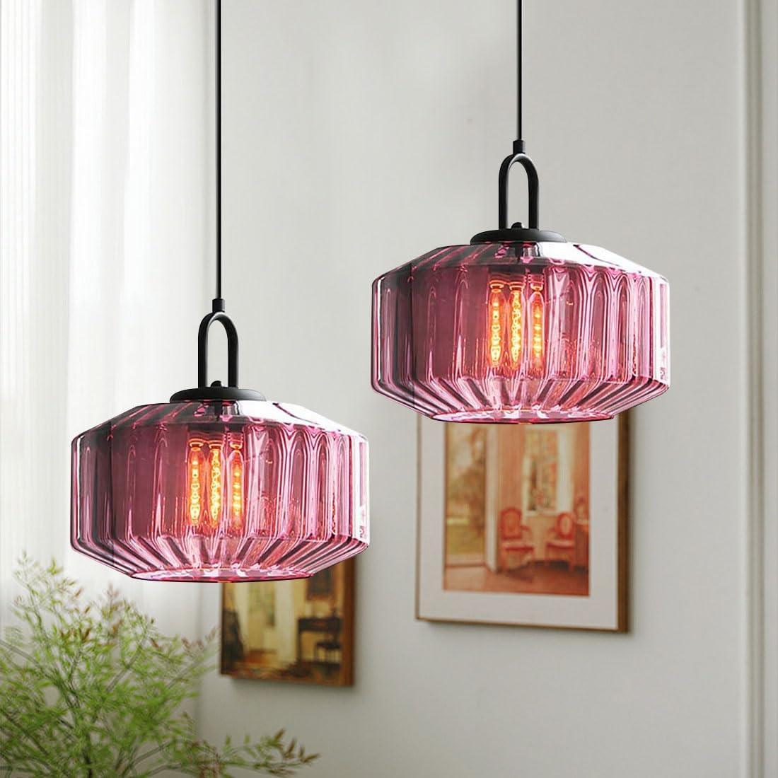 Modern Dining Stained Glass Pendant Light Fixture