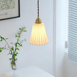 White Minimalist Vintage Single-Head Pendant Light