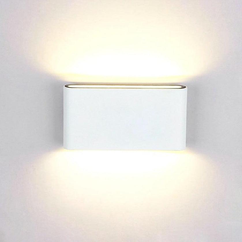 Black Rectangular Waterproof LED Outdoor Wall Light