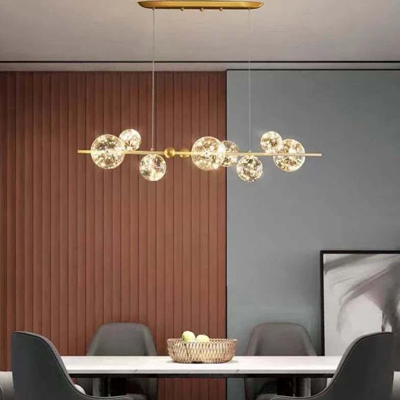 Multi-Head Clear Glass Bubble Pendant Light