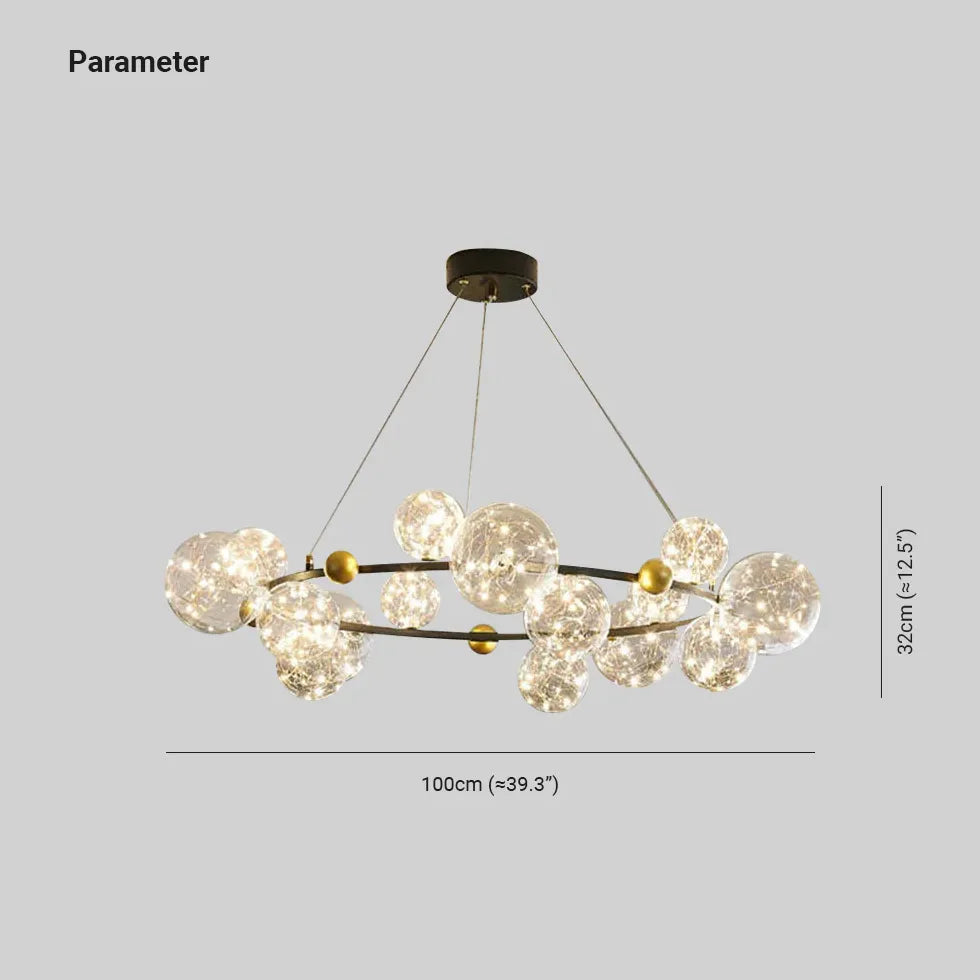 Multi-Head Clear Glass Bubble Pendant Light