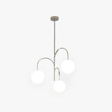 Glass Globe Pendant Light Fixture with Three Lights