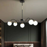 Streamlined Black Frame Kitchen Sphere Chandelier