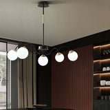 Streamlined Black Frame Kitchen Sphere Chandelier