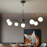 Streamlined Black Frame Kitchen Sphere Chandelier