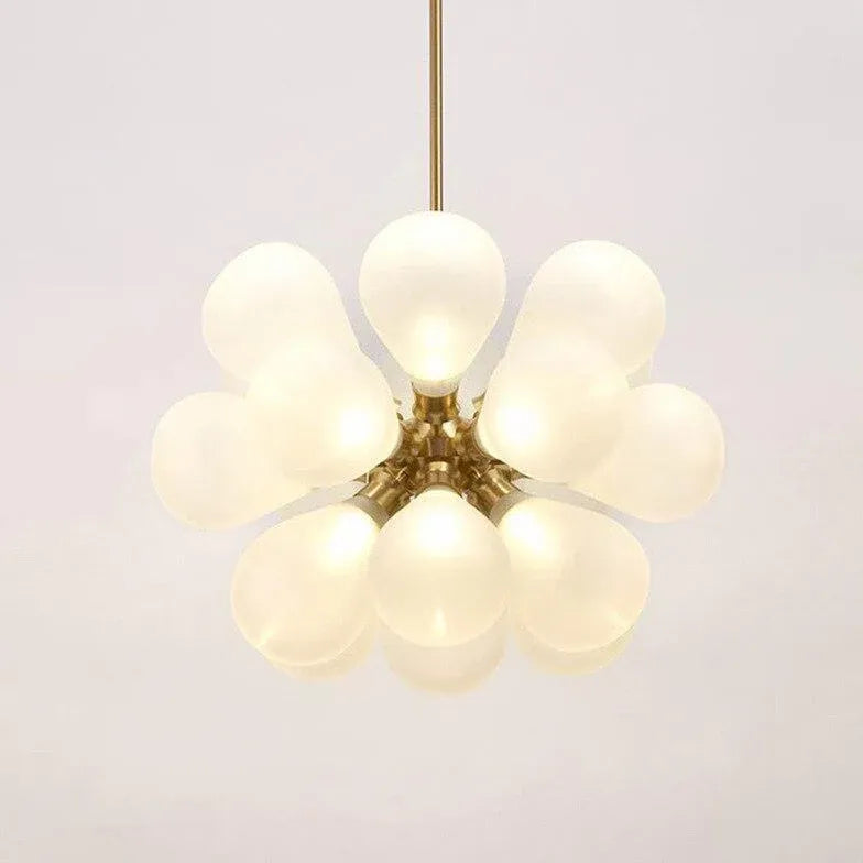 Radial Petal Design Glass Modern Pendant Light