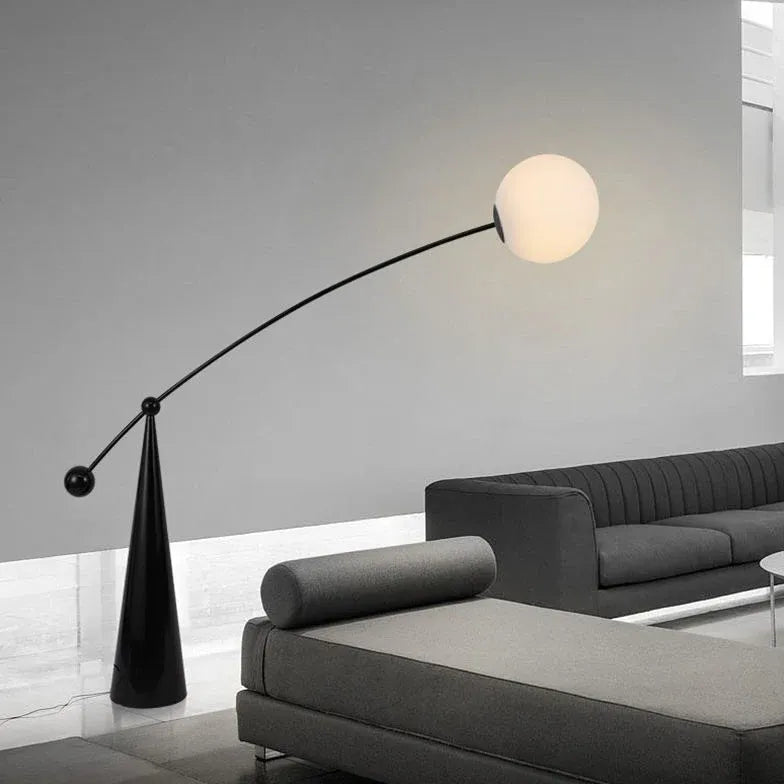 Arched Rod Sphere Modern Floor Lamp