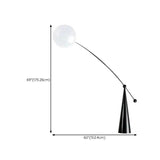 Arched Rod Sphere Modern Floor Lamp