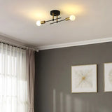 Dual-Head Minimalist Black Modern Ceiling Light