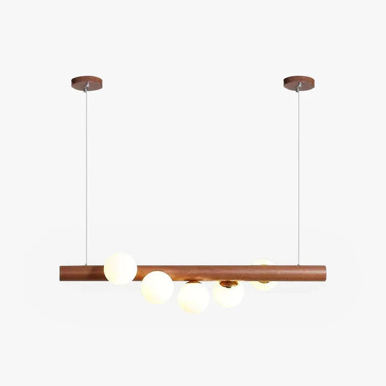 Wooden Glass Ball Industrial Nordic Pendant Light