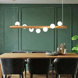 Wooden Glass Ball Industrial Nordic Pendant Light