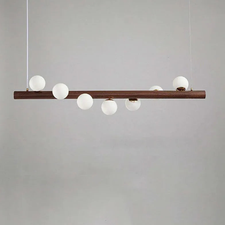 Wooden Glass Ball Industrial Nordic Pendant Light