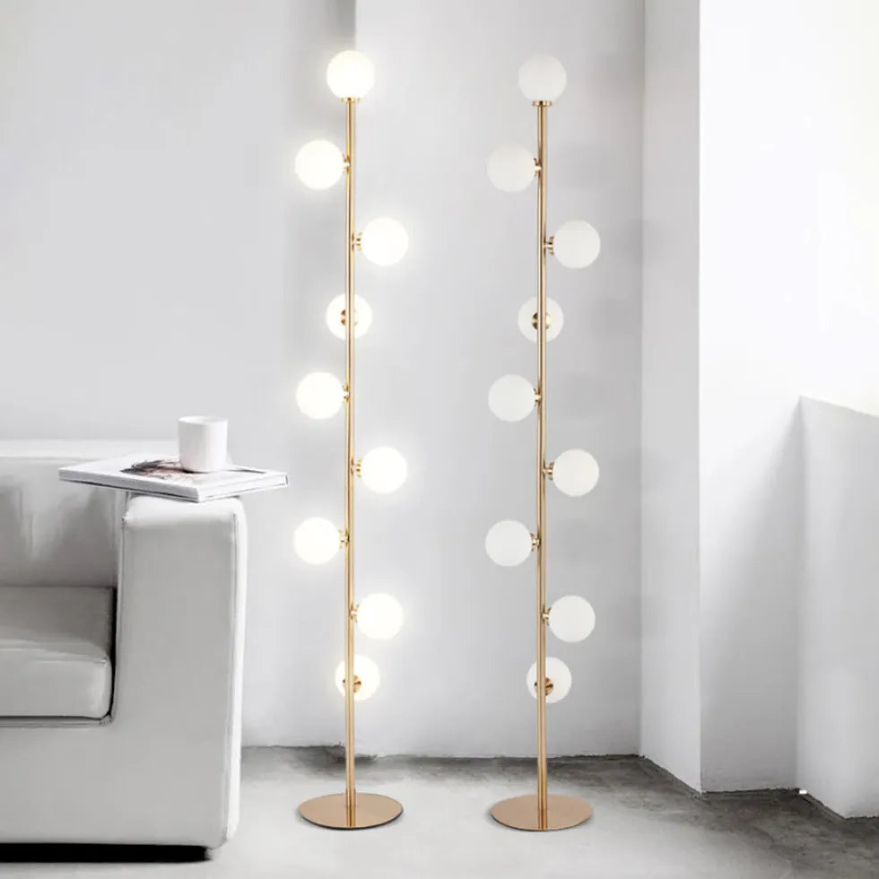 Multi-White Sphere Upright Modern Floor Lamp