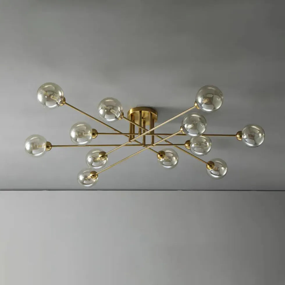 Valentina Industrial Glass Globe Chandelier Led