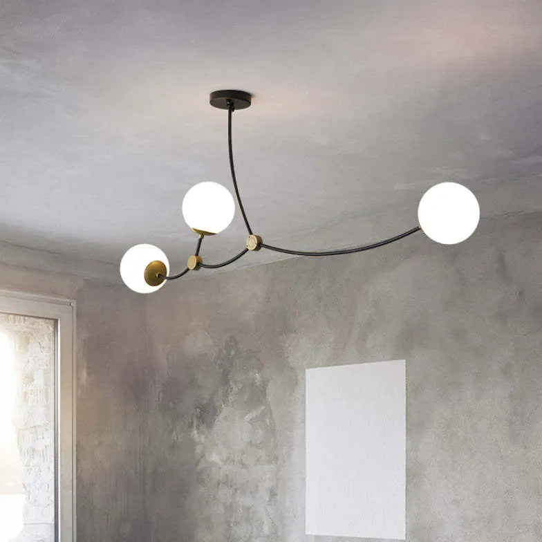 minimalist branch modern black chandelier