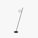 Tilted Straight Rod Sphere Minimalist Floor Lamp