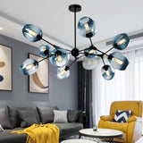 Radiating Multi-Head Colorful Glass Ball Pendant Light