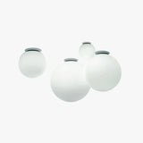 White Spherical Glass Hallway Ceiling Light