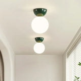 Spherical Glossy Modern Ceiling Light for Hallway