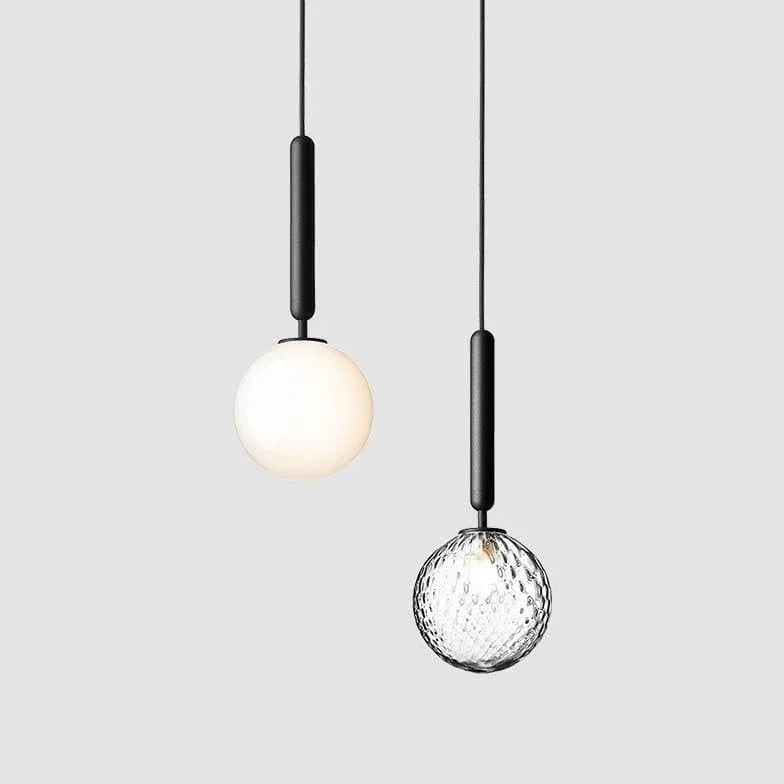 Single Head Glass Ball Minimalist Pendant Light