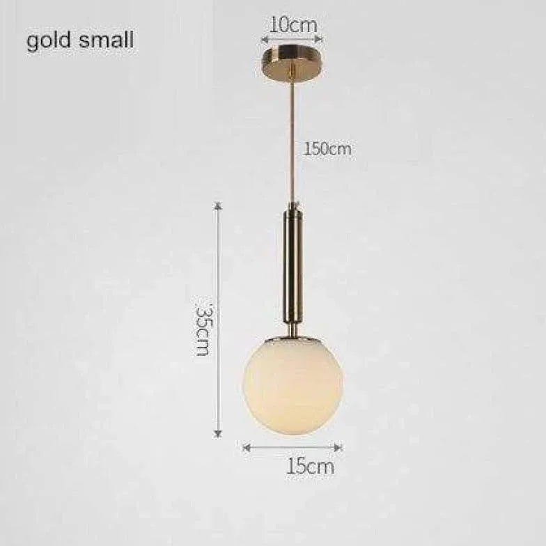 Single Head Glass Ball Minimalist Pendant Light