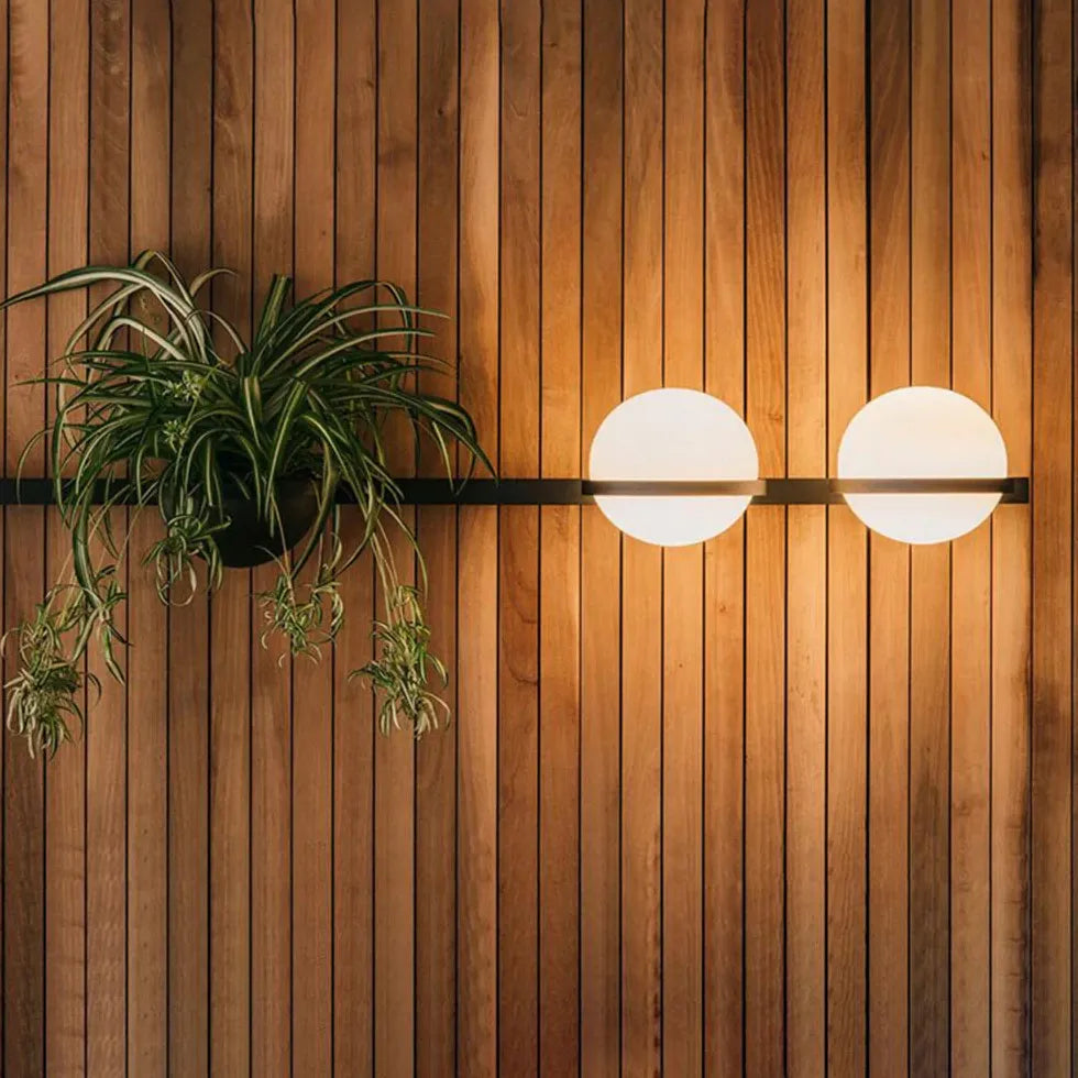 Double Globe Plant Led Outdoor Wall Lights