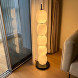 White Multi-Ball Stacked Modern Floor Lamp