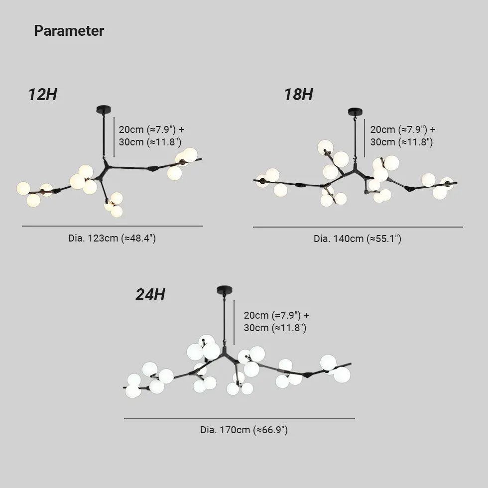 Irregular Branches Kitchen LED Chandelier