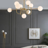 White Asymmetric Modern for Living Room Chandelier