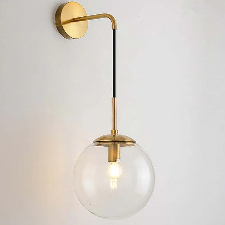 Hanging Glass Globe Modern Wall Light