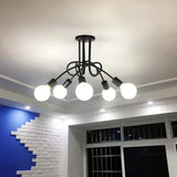 White Multi-Bulb Entwined Ceiling Light