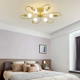 Radiant Multi-Head Arc-Shaped LED Chandelier