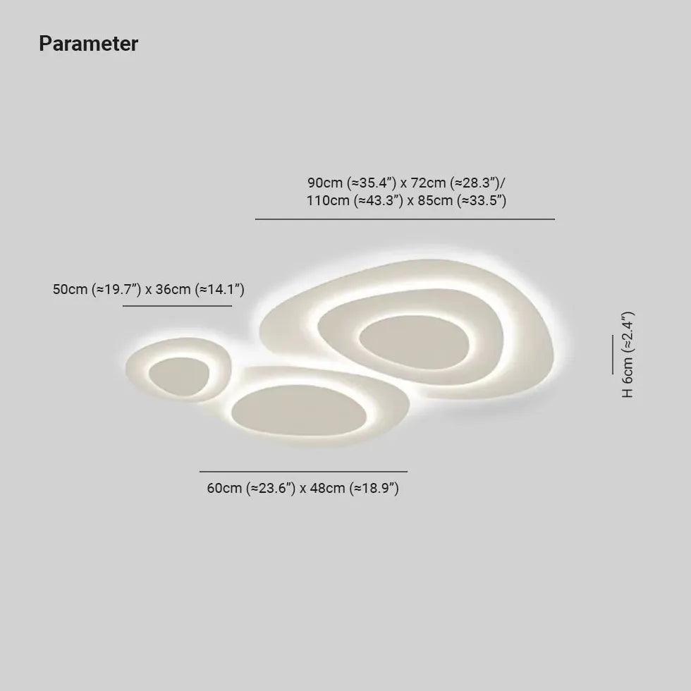 Cream Style Pebble Modern Ceiling Light