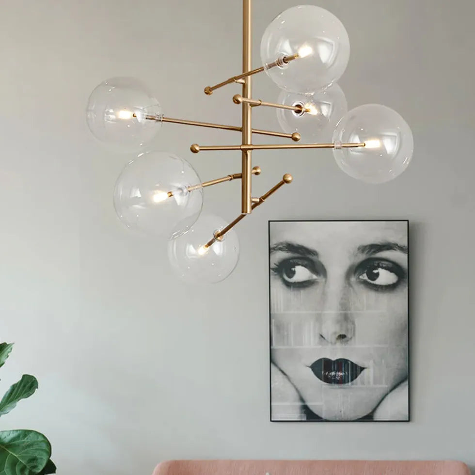 Crystal Grape Skewers Modern LED Pendant Light