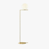 Glass White Globe Statement Floor Lamps for Living Room