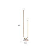 Dual-Light Linear Gold Standing Floor Lamp