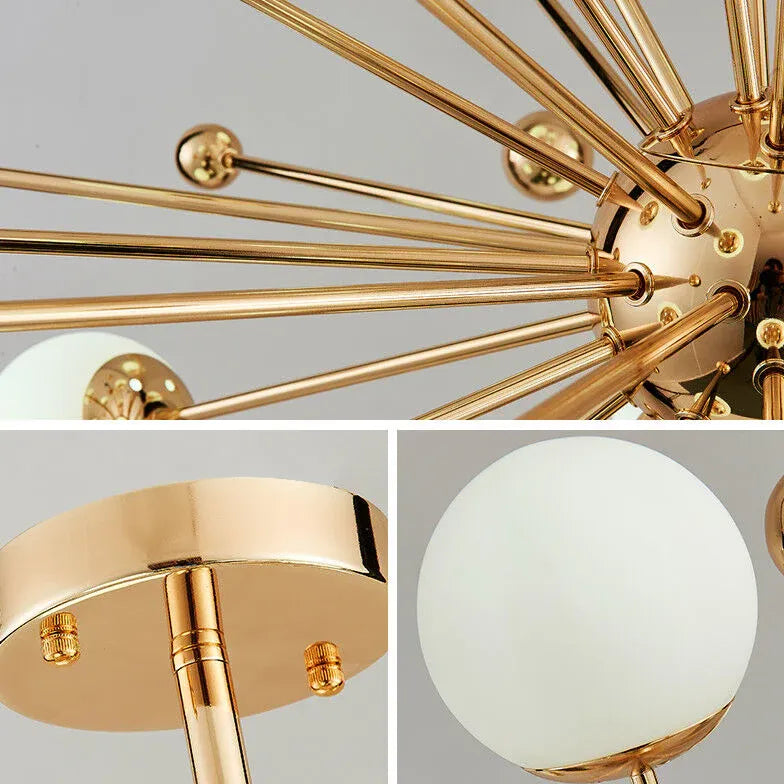 Star Radiation Modern Gold Chandelier