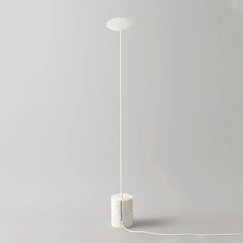 Tilted Minimalist Disc Floor Lamp