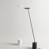 Tilted Minimalist Disc Floor Lamp