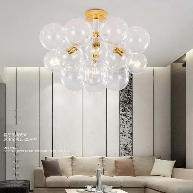 Transparent Glass Bubble Artistic Chandelier