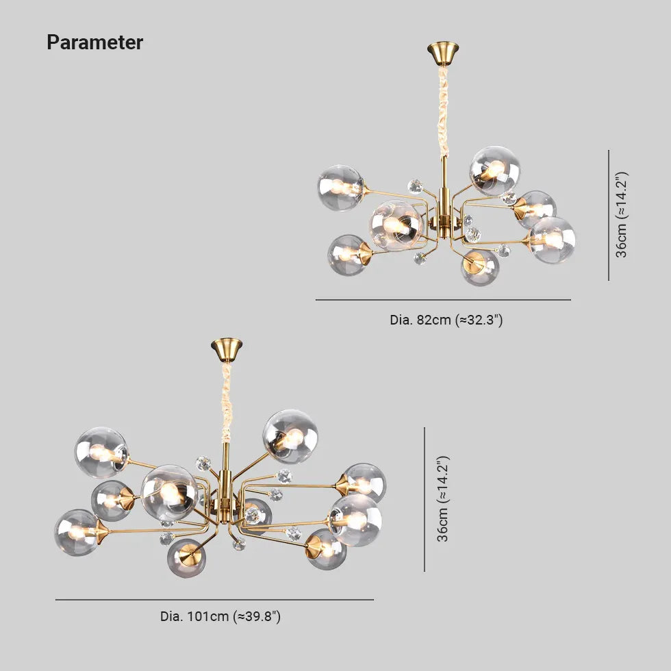 Adjustable Flow Line Modern Chandelier