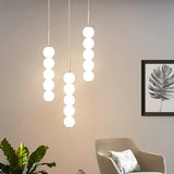 String of Pearls White Modern Pendant Light