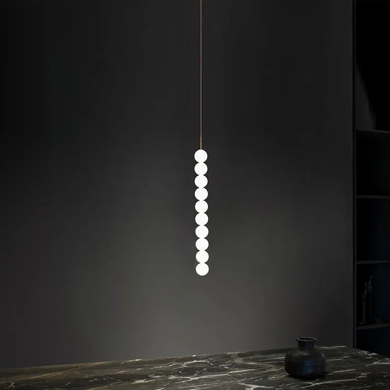 String of Pearls White Modern Pendant Light