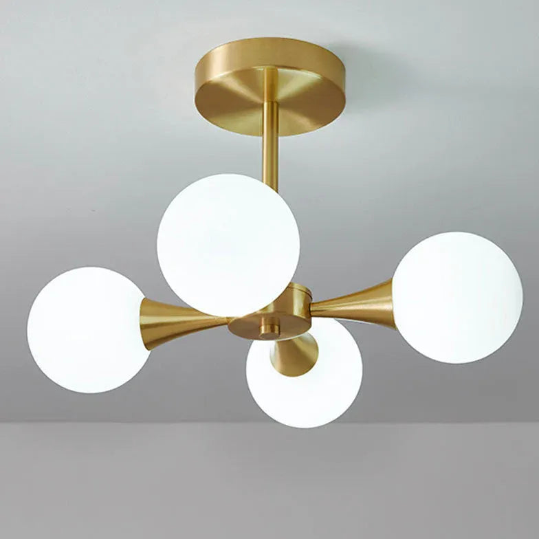 Spherical Gold Metal for Dining Room Chandelier