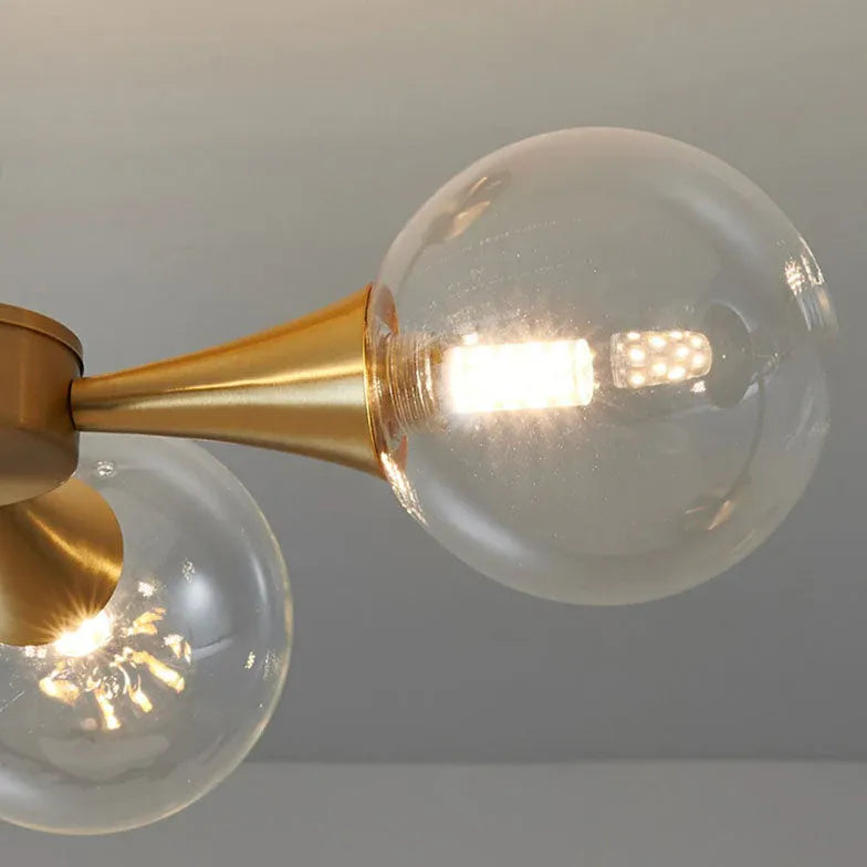 Spherical Gold Metal for Dining Room Chandelier