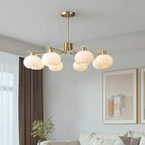 Multi-Head Glass Modern Chandelier for Dining Room