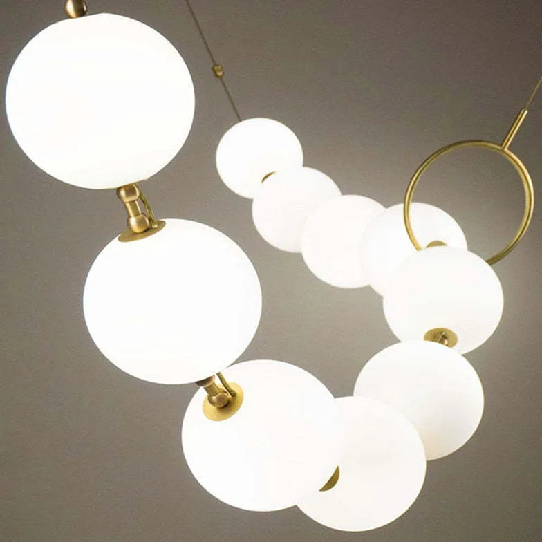 Multiple Irregularly Arranged Acrylic Spheres Ceiling Light