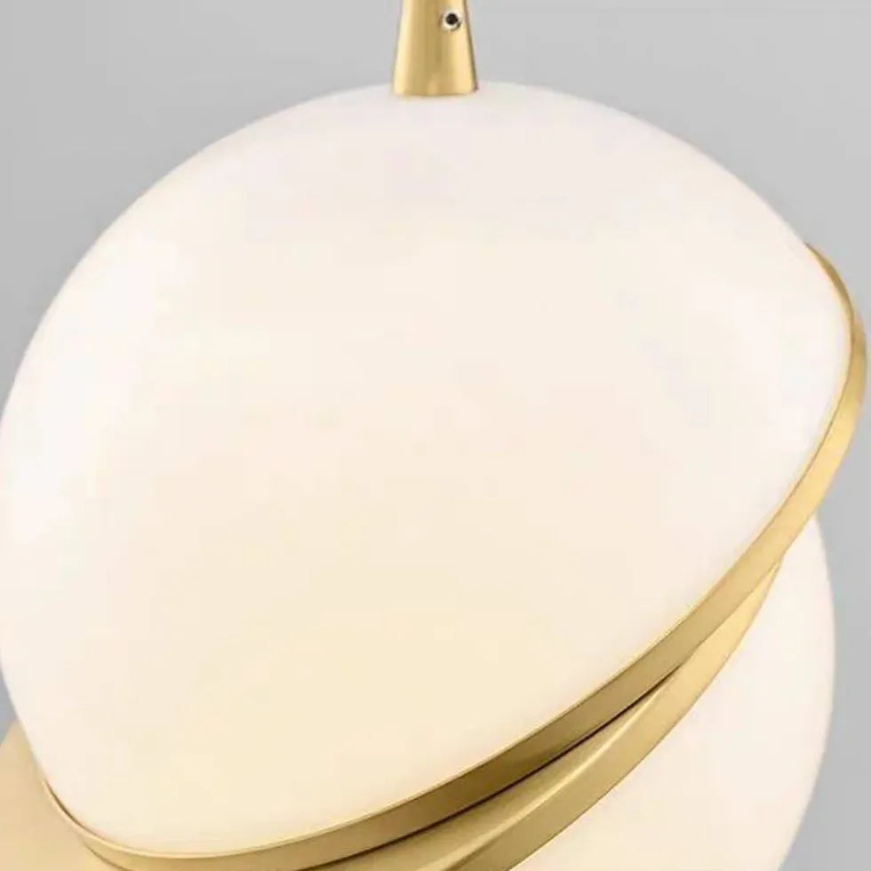 White Spherical Acrylic Modern Pendant Light