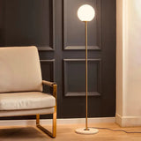 White Acrylic Sphere Modern Floor Lamp