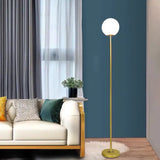 White Acrylic Sphere Modern Floor Lamp